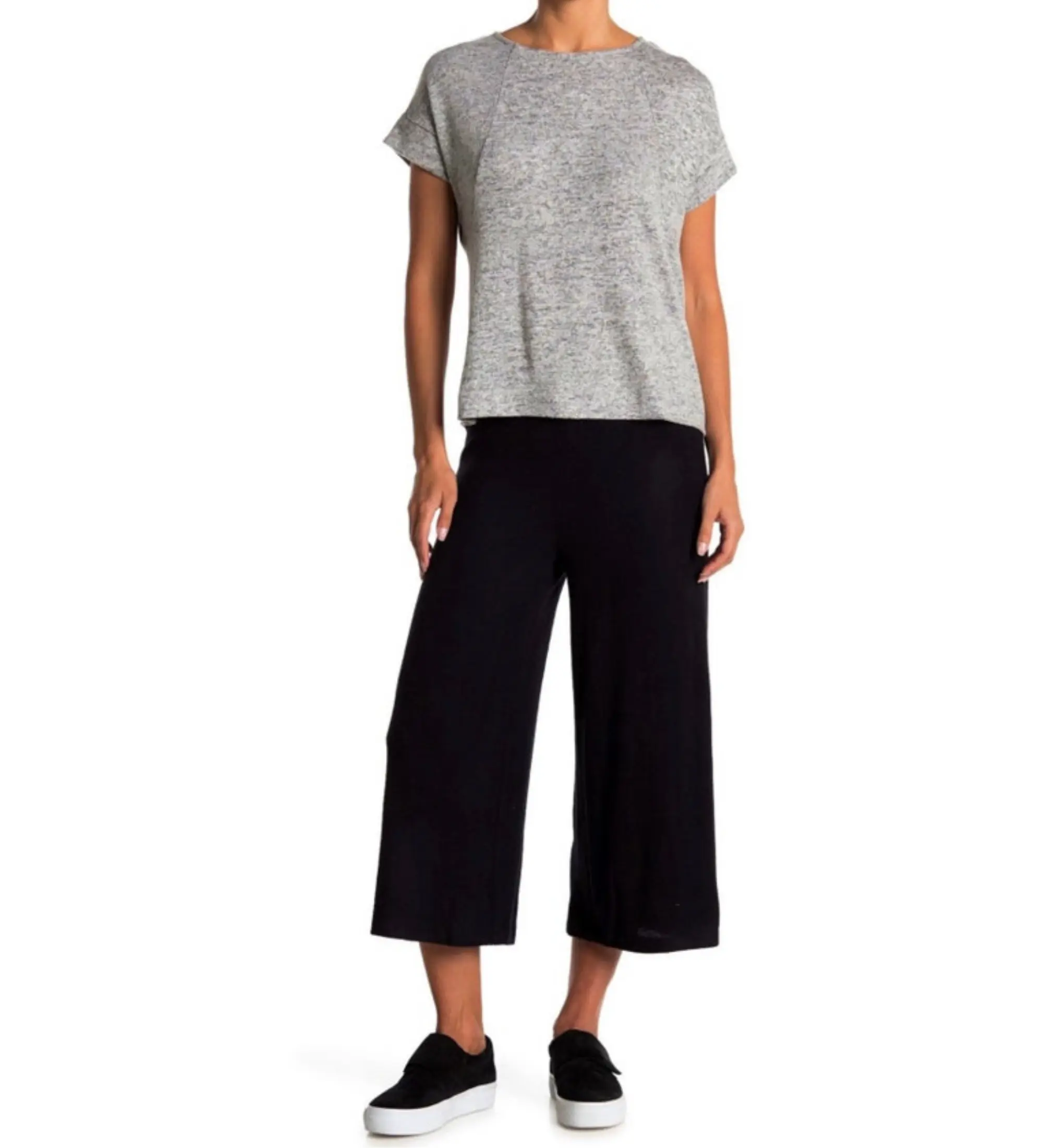 Women Wide Leg Capris Leggings Handmade Wide Leg Crop Pants Cotton Womenswear Fit Wide Bottom Casual Pants Cropped Trouser Breathable Fabric cargo airport outfit