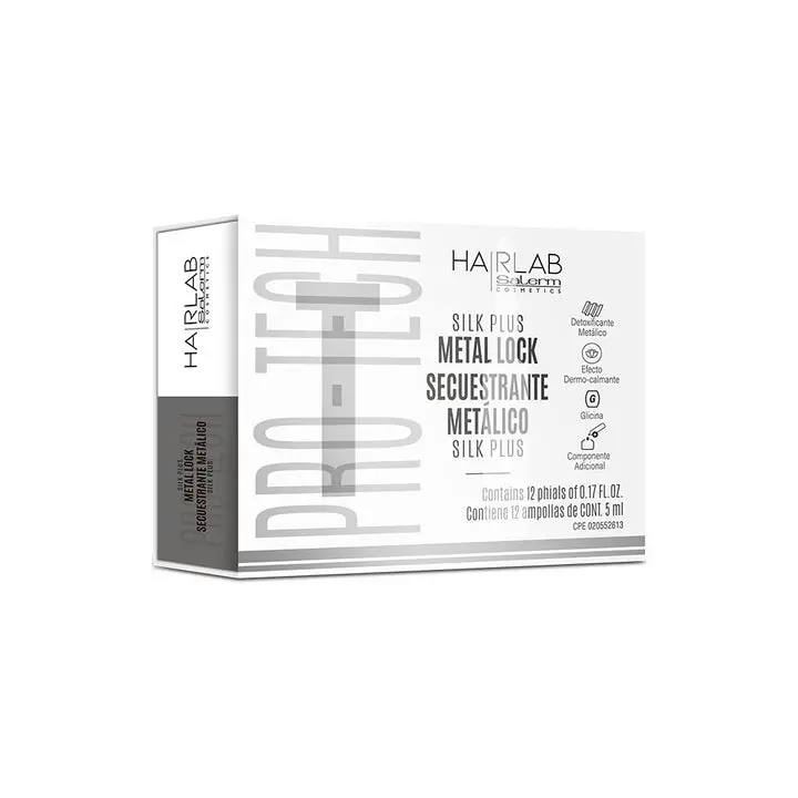 Salerm Metal Lock Hair Treatment - Metallic Detox for Adult Hair Care, Soothing Glycerin-Base Formula, Vegan Sulfate-Free Haircare