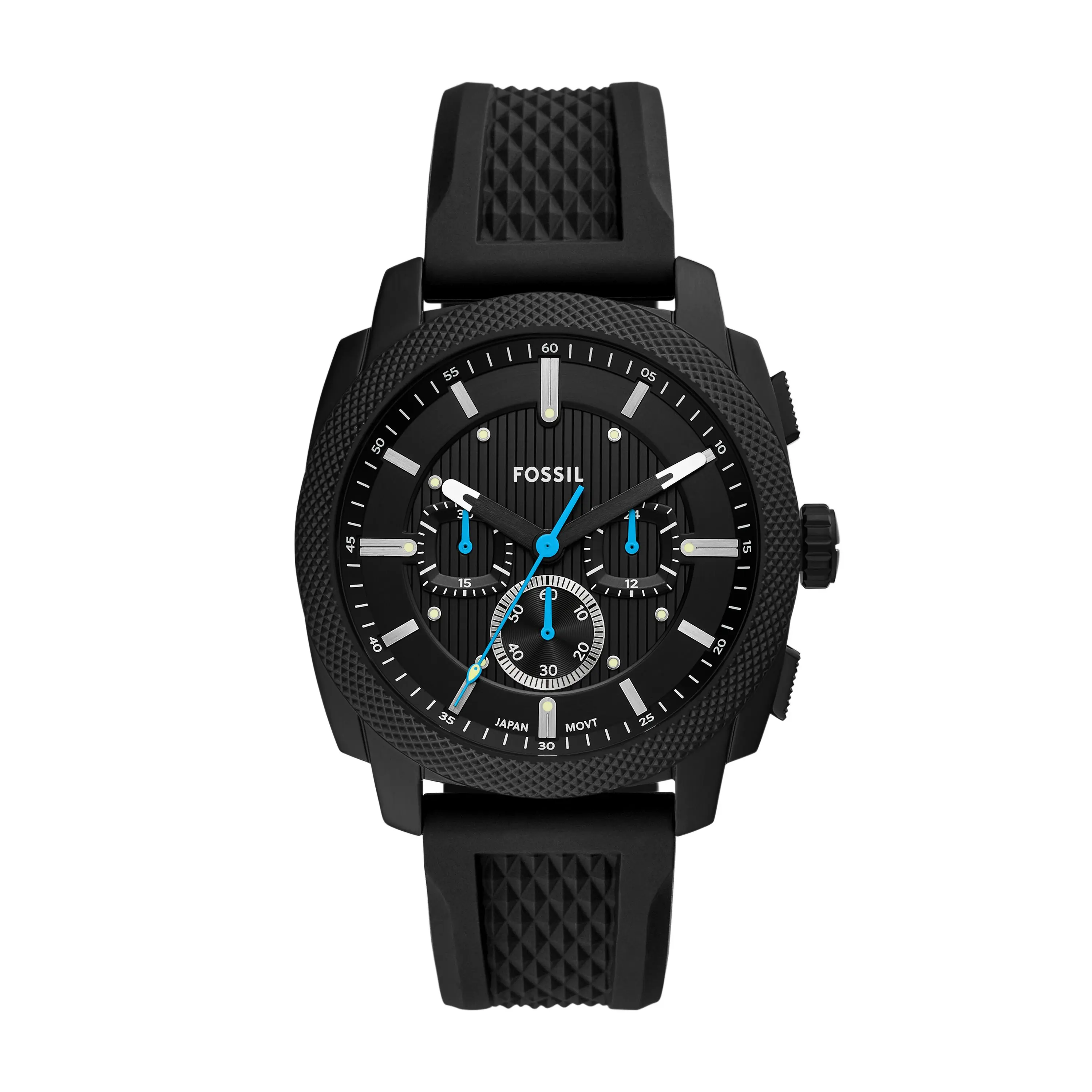 Fossil Men's Machine 44mm Chronograph, Black Stainless Steel Watch