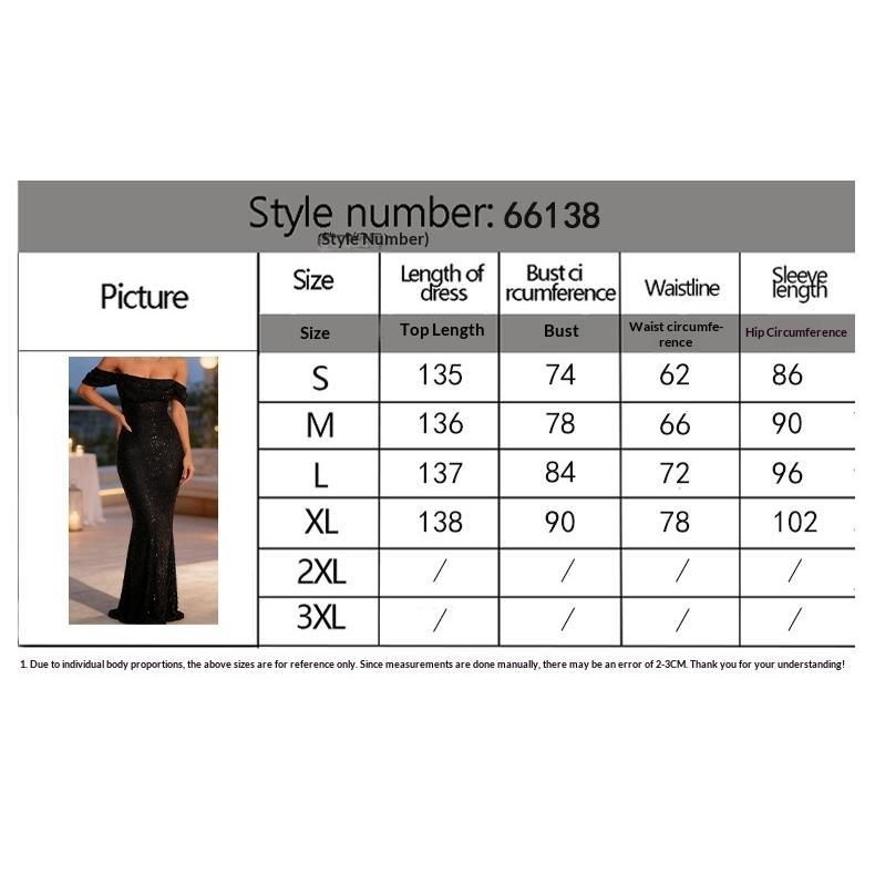 Womens Sequin Off-Shoulder Split Dress