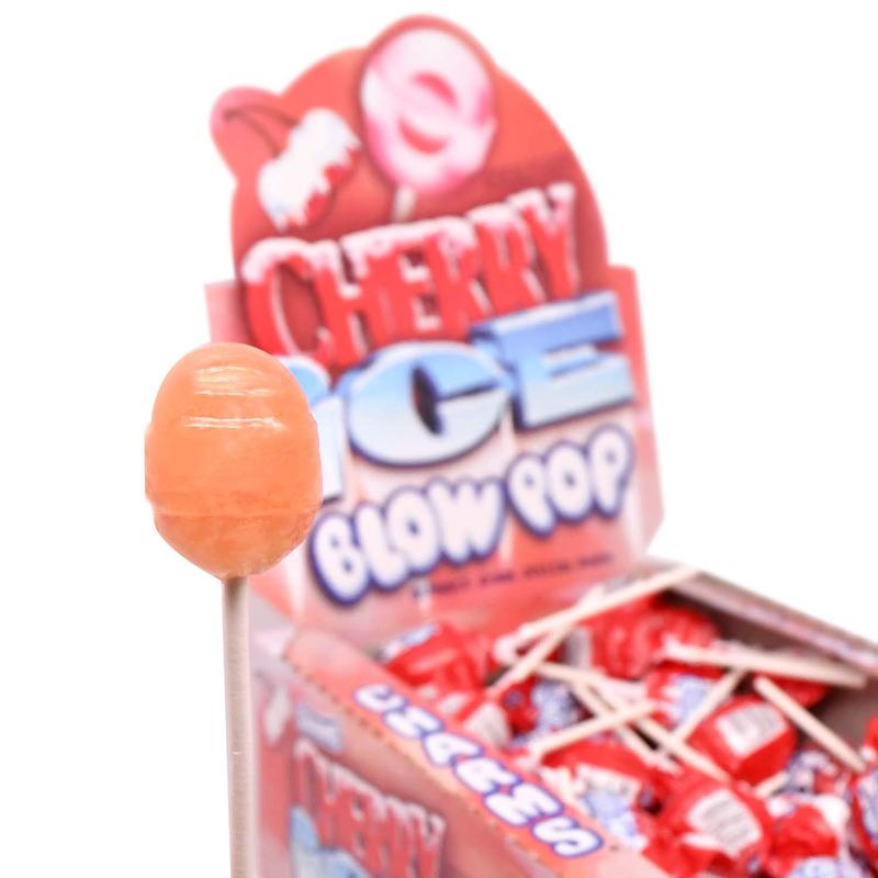 Cherry Ice Flavor 48-Count Box Snack Shell Fruit Candy Soft Bubble Gum Center Individually Wrapped Bonbon