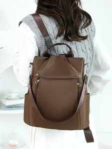 New Women's Shoulder Bag Fashion Simple Commuter Versatile Bookbag High-Quality Anti-Theft Lightweight Oxford Cloth Casual Travel Backpack Trendy Backpack