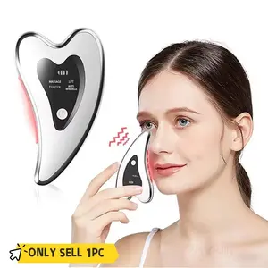 4-In-1 Electric Gua Sha Facial Massager, Heated Vibration Facial Tool, Facial Care Beauty Instrument, Ultimate Skin Massage Device