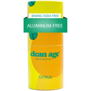 Clean Age Deodorant - Aluminum Free - 2 oz Stick - Citrus Scent - Natural Ingredients - Gender Inclusive - FSC Certified Paper Packaging