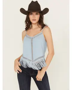 Briarwick Jacquard Fringe And Lace Tank Top