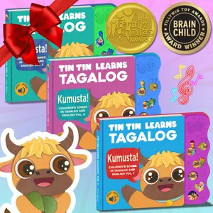Tagalog Sound Book Bundle for Kids  | Filipino Baby Books | Press, Listen & Learn!