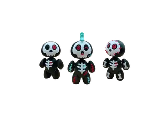 Articulated Voodoo Doll Bones & Skulls Flexi