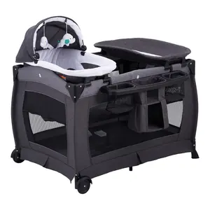 Portable Playpen Foldable Playard for Baby and Toddler Mattress, Changing Table for Newborn Portable Playard