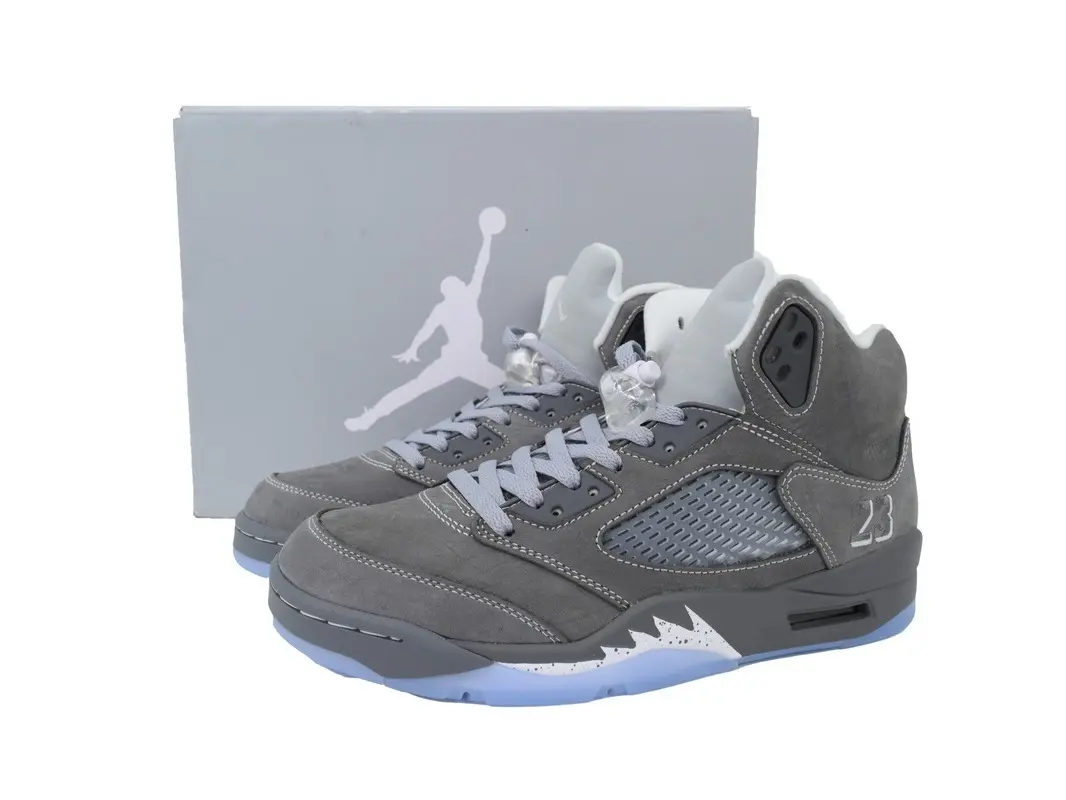 Grey Suede High Top Basketball Sneakers, Light Blue Transparent Outsole, Men Retro Cushioned Non Slip Street Athletic Shoes, US Sizes Available