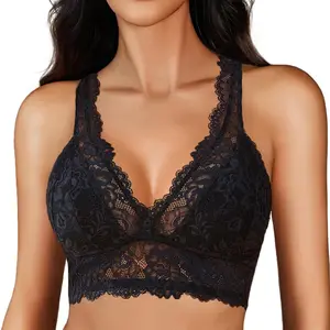 Avidlove Lace Bralettes for Women Wireless Unpadded Bras Racerback Camisole Tops Basic Cami Strappy Everyday Lingerie
