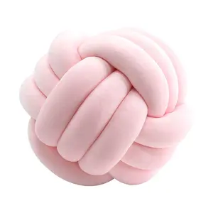 Knot Pillow Ball, 1 Count Geometric Design Throw Pillow, Handmade Crochet Cushion, Halloween Decor Soft Comfortable Supportive Pillow for Home Sofa Bed Decor