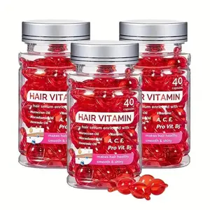 Portable Hair Rescue Capsule Oil with Vitamin Essence, Nourishing Hair Care 2/3 Bottle Capsules for Damaged Hair Repair, Travel-Friendly Smooth Shine Treatment