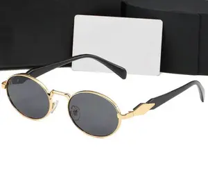 luxury round gold sunglasses