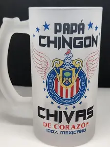 Papá chingon frosted glass 16oz for this father's day