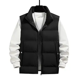 Men's Winter Vest, Sleeveless Zip-Up Thick Warm Jacket, Casual Slim Fit Coat, Suitable for Outdoor Activities black friday deals gifts for boyfriend