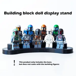 Mini Building Block Figurine Display Stand, Holds 9 Figures, Home Decor, Ideal for Collectors and Enthusiasts, Perfect Gift
