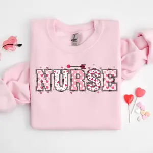 Nurse Valentine's Day ,Valentines Day  Nurse Sweatshirts, Valentine Nurse Sweaters,Nurse Valentines Gift,Nurse Valentine Gift Sweatshirt, JQ