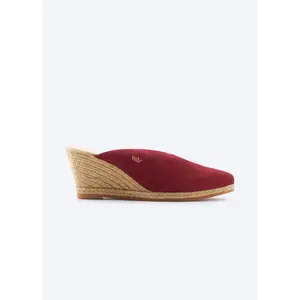 Truja Suede Espadrille Mule Wedges