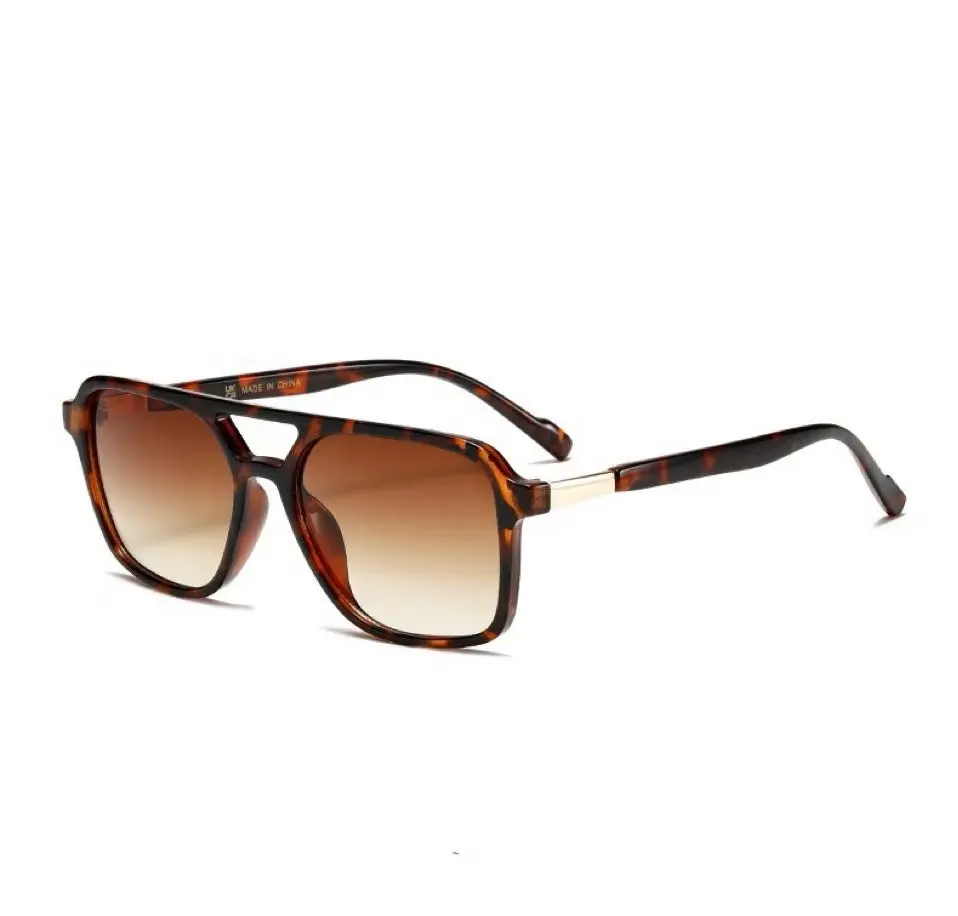 JOSCHOO Unisex Vintage Square Sunglasses, Double-Bridge Stylish Shades with UV400 Lenses for Daily Sun Glare Protection, Drive & Travel Ready, Trendy Styling Sunglasses, Cool Sunglasses