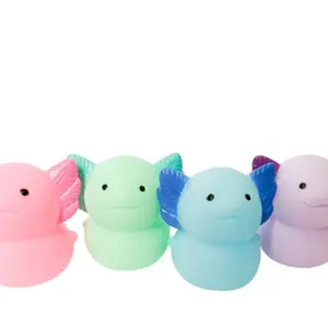 Axolotl Themed Rubber Duck Ducks - Pink Purple Blue Green - Individual or Pack of 4 - Cute Animal Gift gifts