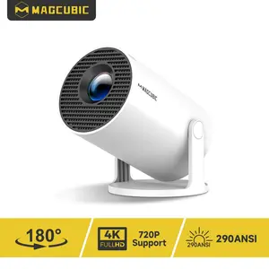 Magcubic HY300Pro Projector 130"screen Upgraded 290ANSI  Allwinner H726 Android 14.0 8K 4K Decode Dual WiFi6 Native 1280*720P Built-in Speaker and Appstore BT5.4 Home Theater Outdoor Portable Play Store Smart Projector