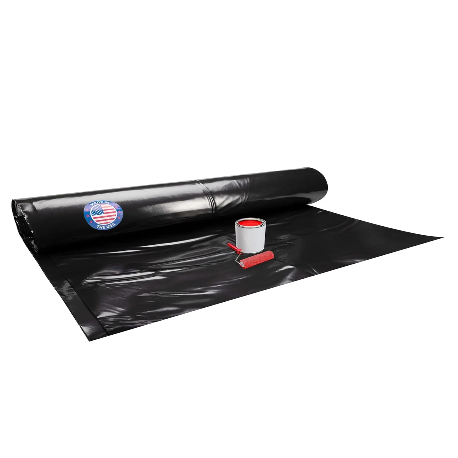 Black Construction Plastic Sheeting 6 mil, 40' x 100' (4000 sq. ft.) - Thick Plastic Cover for Construction, Painting, Greenhouse - Heavy Duty Plastic Sheeting - LDPE Plastic Roll by IDL Packaging