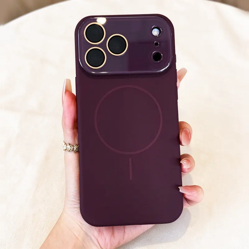 Premium Magnetic Silicone Smartphone Case for iPhone 18 Pro Max, Camera Protection, Soft Shockproof TPU, Strong MagSafe Grip, Smooth Finish Handheld Cellphone Accessory for iPhone 17 Pro Max, 16, 15, 14, 13 Pro Max, Accessories