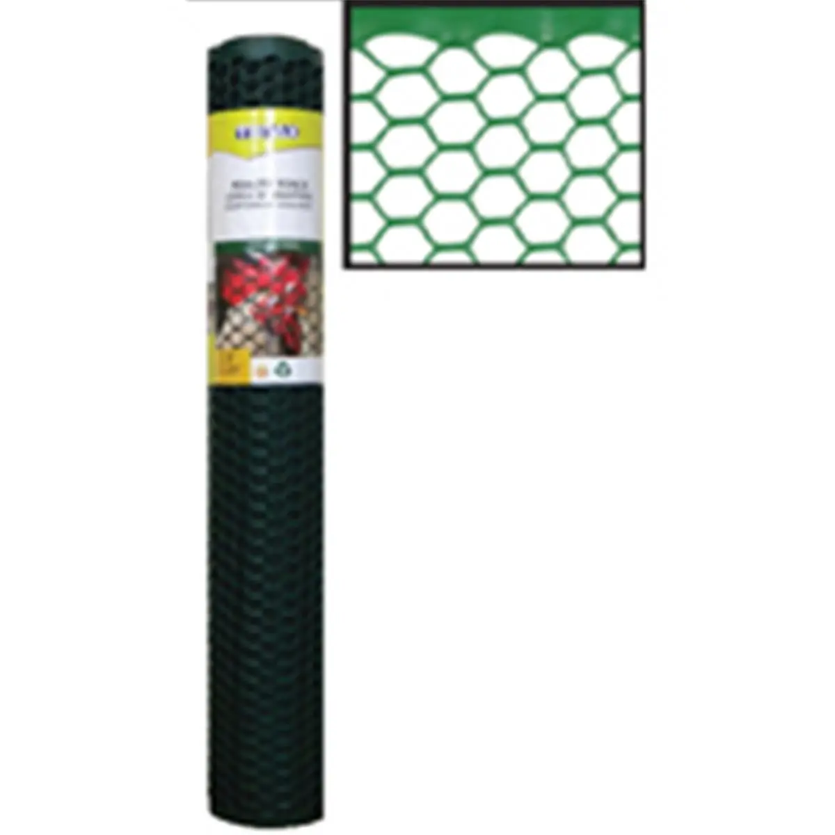 TENAX 72120942 Green Poultry Fence - 2x25 ft, Easy to Install, for Garden Use