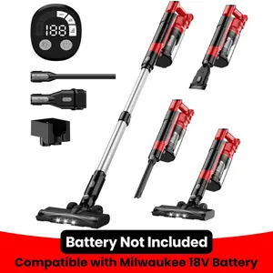 【No Batteries】350W Cordless Vacuum Cleaner for Dewalt 20v Battery/ for Milwaukee M18 Battery/ for Makita 18V Battery, 35kPa Brushless Lightweight Stick Vacuum with 3 Mode Suction,6 in 1 Stick Vacuum Cleaner with HEPA for Floor,Carpet, Car