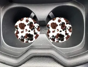 Cowhide Car Coasters