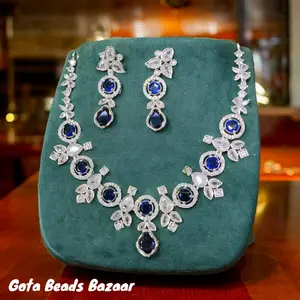 Delicate & Elegant AD Necklace Set with Drop Earrings