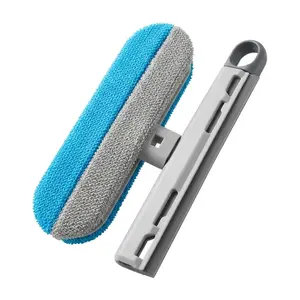 Screen window wiper, glass cleaning tool for no-disassembly window screen cleaning, household double-sided wiper for high-rise buildings