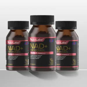 3× Nutrilake NAD+ Supplement for Women Anti-Aging Energy Support 700mg per Serving 10-in-1 Formula with Resveratrol Ergothioneine 180 Capsules 90-Day Supply