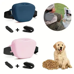 Pet Training Treat Pouch with Magnetic Closure, 1.66 Cup Silicone Belt Bag for Dog Treats, Featuring Two Carrying Options with a Belt And Clip for Added Convenience, Perfect for Training And Walking