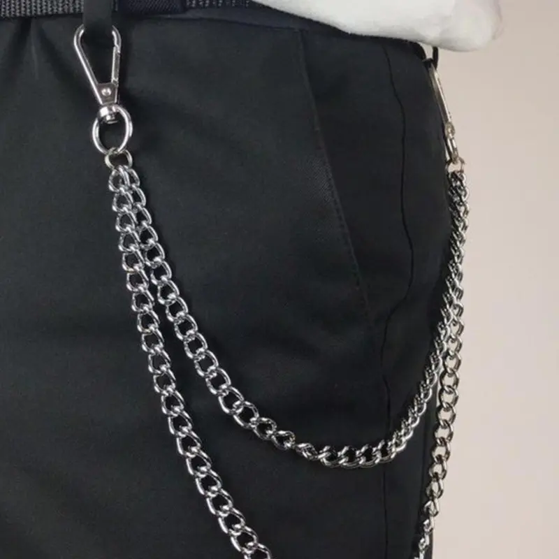 Hip Hop Punk Chain Jeans Belt, Fashion Simple Trendy Unisex Personality Pants Chain, Stylish Accessory for Men and Women, Slip Chain, Guys