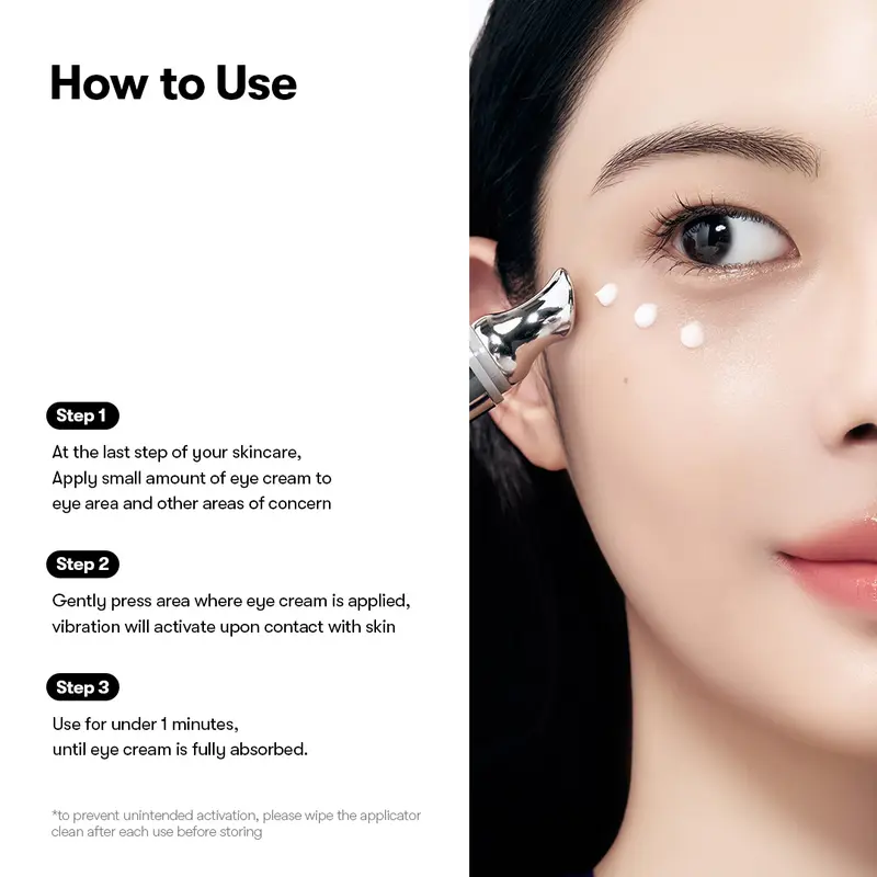 [VT COSMETICS] Viral PDRN Micro-Vibration Eye Cream - Smooth, Moisturizing Hyaluronic Acid Anti-Age Treatment with Reedle Shot, Peptide, Collagen | 1-Minute Firming Care for Fine Lines, Dark Circles, Puffiness | Korean Skincare Applicator for Under-Eyes