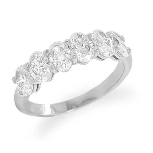 Six-Oval Diamond Band, 1.47 cts – Platinum