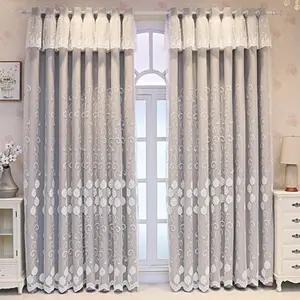 Double Layer Floral Lace Curtains, Sunlight Blocking Insulation Noise Reduction, Suitable for Bedroom Living Room Study Window