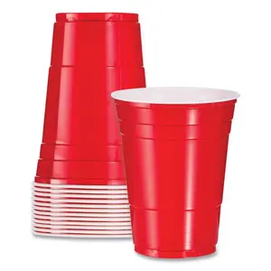 Solo 16 oz. Red Disposable Plastic Cups, Party, Cold Drinks, 50/Pack