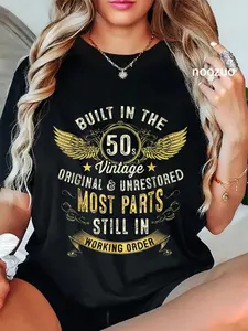 100% Cotton Unisex Vintage 1950s Built In The 50s Fifties T-Shirt