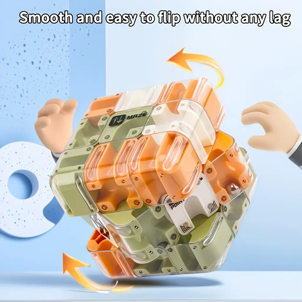Becoli Pastel Magnetic 3D Maze Cube Bead Puzzle - Beginner-Friendly Interlocking Brain Teaser Toy for 6-8 Years Kids & Adults, Boosts Spatial Awareness, Problem Solving, Focus, Critical Thinking, Cognitive Development, Ideal Birthday Party Activity
