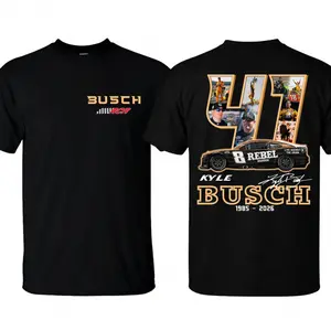 Kyle Busch 41 Tribute Shirt,  RIP Rowdy Shirt, NASCAR Legend Memorial white Tee, Vintage NASCAR Tribute Top