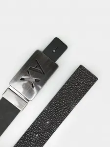 Armani Exchange Reversible Black Leather Belt