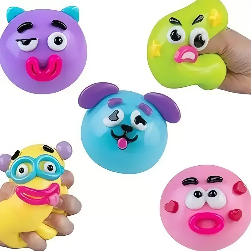 Classic Slow-Rising Dog Face Swap Smushers Squishy Original - Moldable Stress Ball Fidgets, Anxiety Reducing Decompression Squeeze Toy, Funny Face Animal Novelty Toy