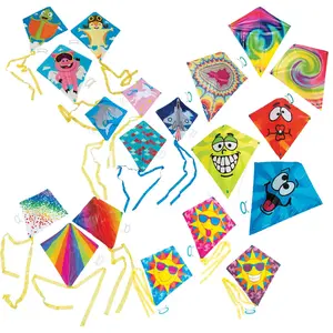 21" - 28" Bulk 72 Pc. Classic Everyday Fun Multicolor Plastic Kites