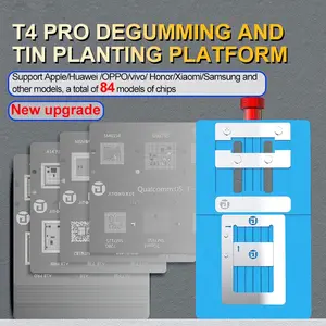 JTX T4 Pro Chip Glue Removal/Reballing Platform For iPhone Android Phone CPU EMMC IC Repair Clamp With 14Pcs BGA Stencil phone repair tools set