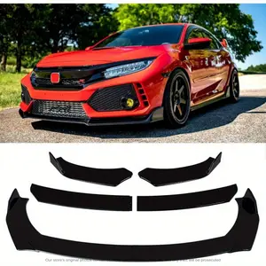 (FS)Universal Car Black Front Bumper Lip Chin Spoiler Splitter Body Kit for Impreza Civic Golf Valentines Day Gift For Loved Ones Hot