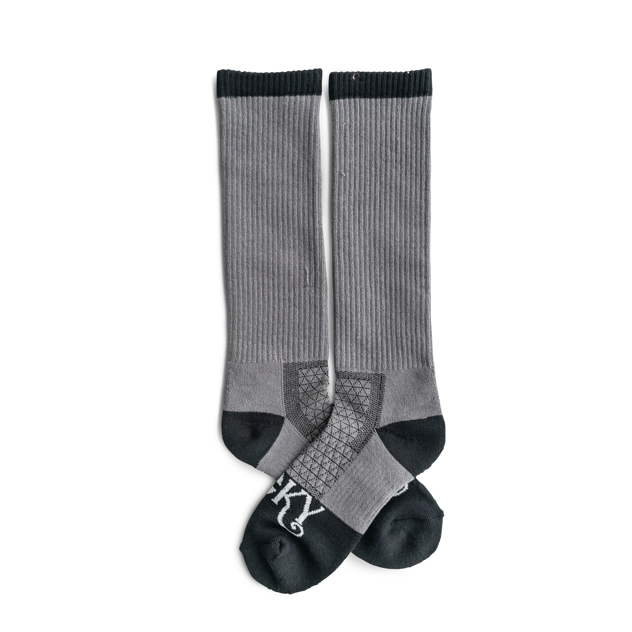 Lucky Chuck The Cowboy Grey Western Performance Socks