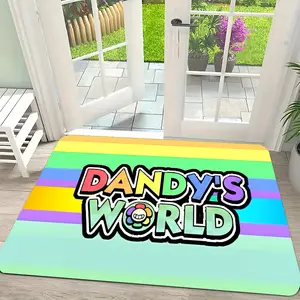 Anine Game D-dandys world Floor Mat Flannel Rug Ultra Soft, High Water Absorbent & Hypoallergenic, Machine Washable HD Custom Printed Non-Slip Floor Mat for Bathroom, Kitchen Bedroom
