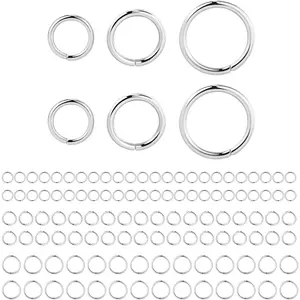 Sterling Silver Jump Rings for Jewelry Making 4mm 5mm 6mm 925 Sterling Silver Open Jump Rings for DIY（60 PCS）